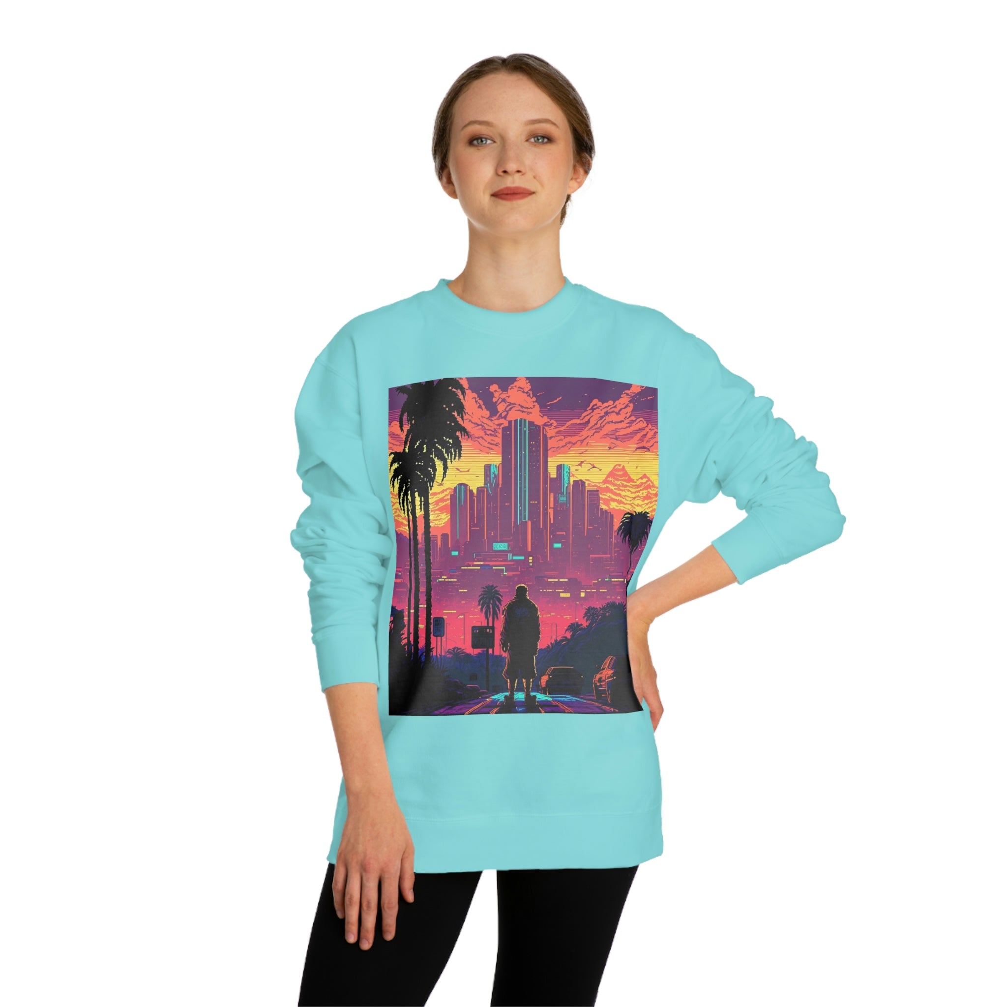 8bit California Dreamin' Unisex Crew Neck Sweatshirt