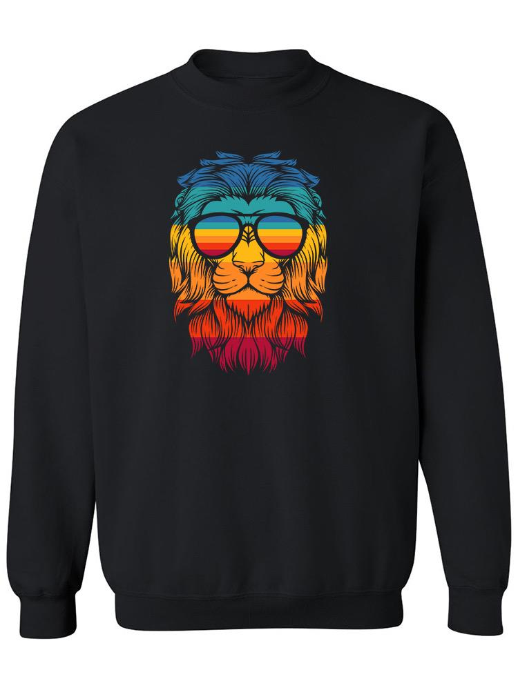 Retro Lion With Sunglasses Sweatshirt