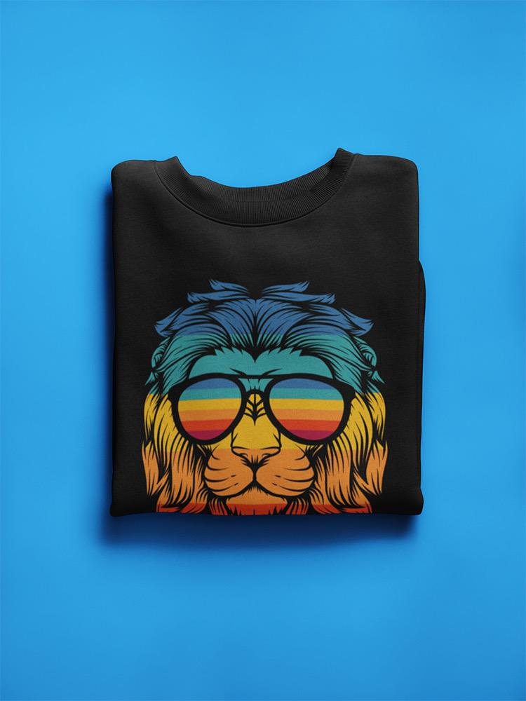 Retro Lion With Sunglasses Sweatshirt