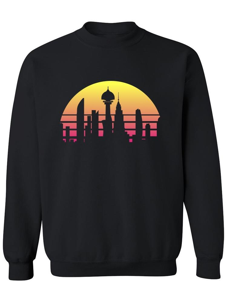 Retro Vaporwave Cityscape Sweatshirt