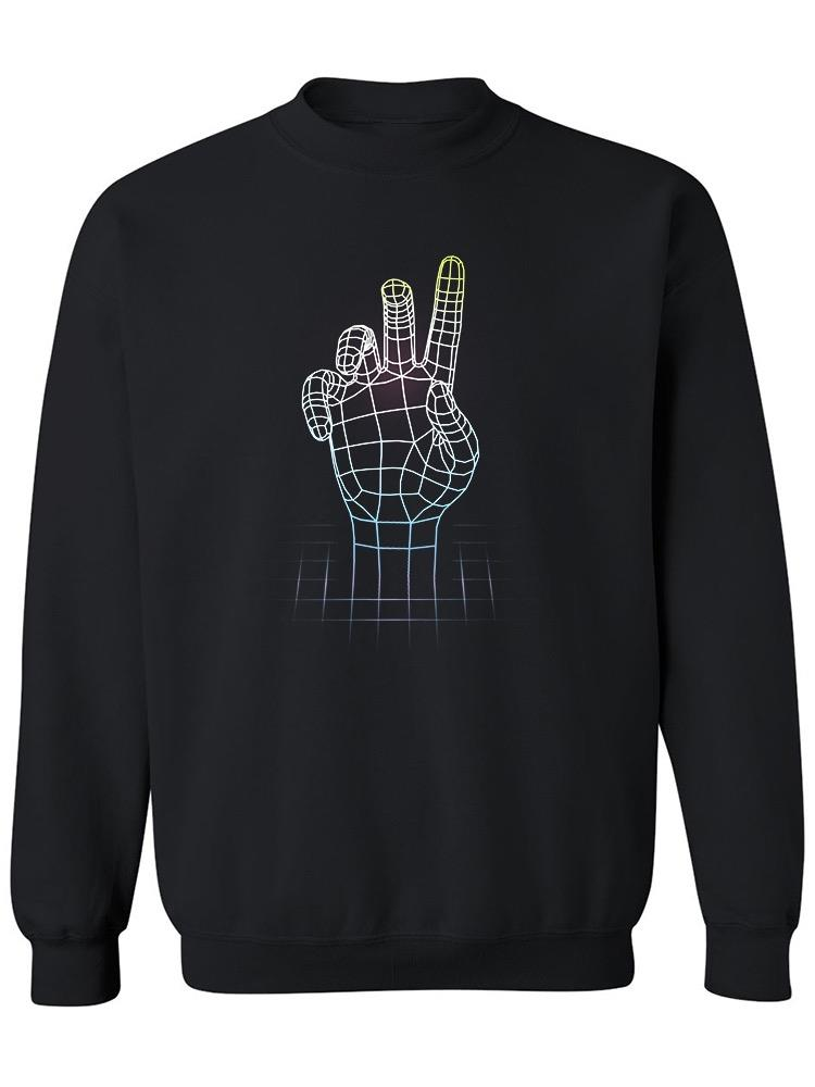 Laser Grid Hand Retro Sweatshirt Women's