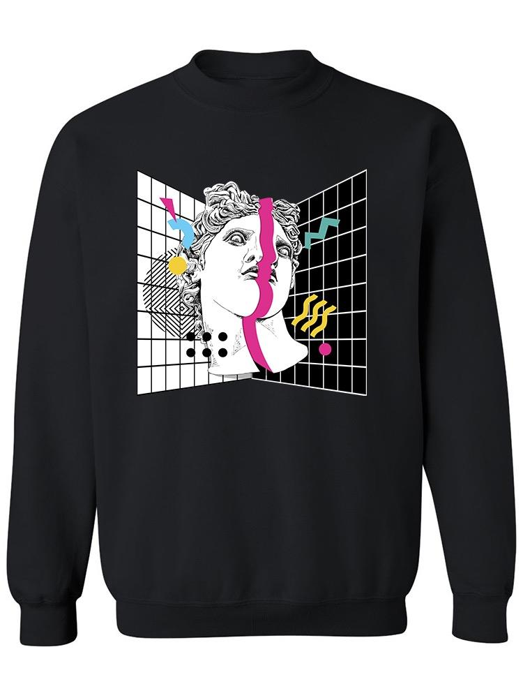 Retro Style Apollo Face Statue Sweatshirt