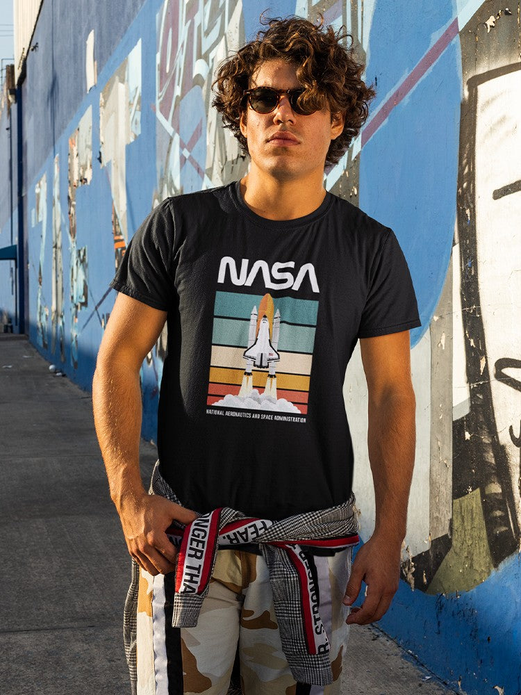 Nasa Space Shuttle Retro Color T-shirt