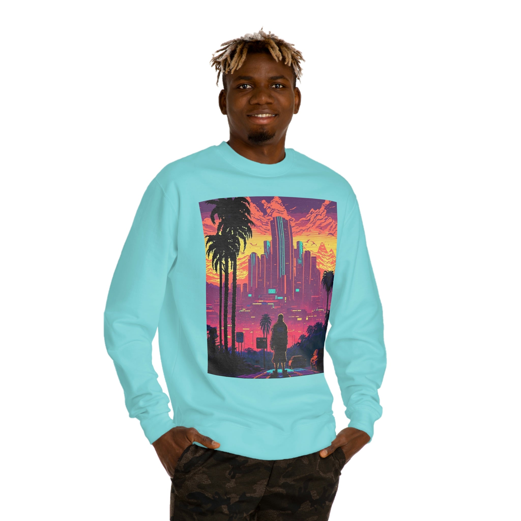 8bit California Dreamin' Unisex Crew Neck Sweatshirt