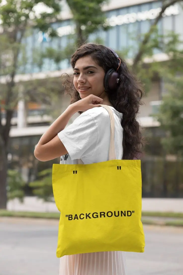 Background Yellow Tote Bag