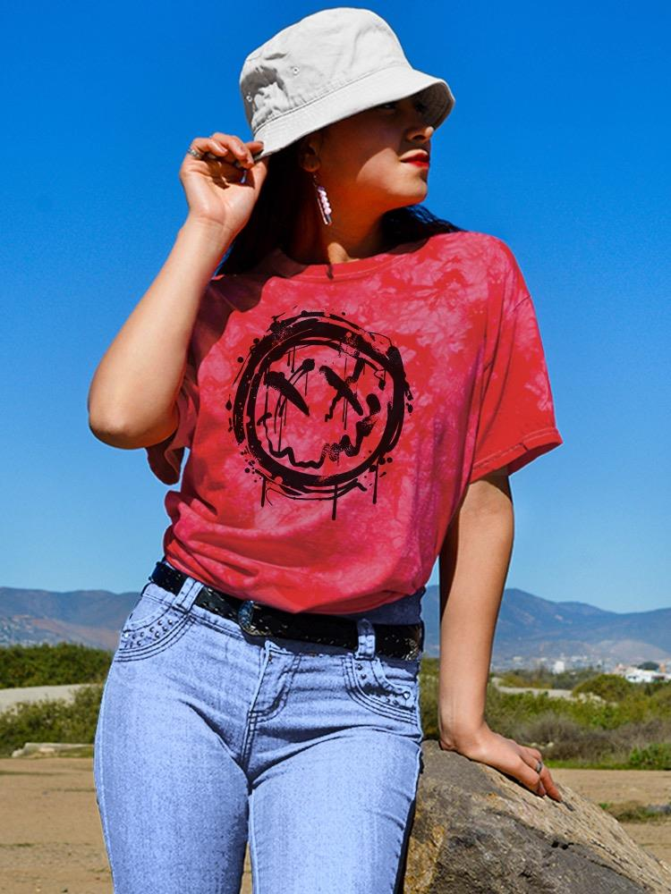Grunge Hand Drawn Graffiti Tie Dye T-Shirt