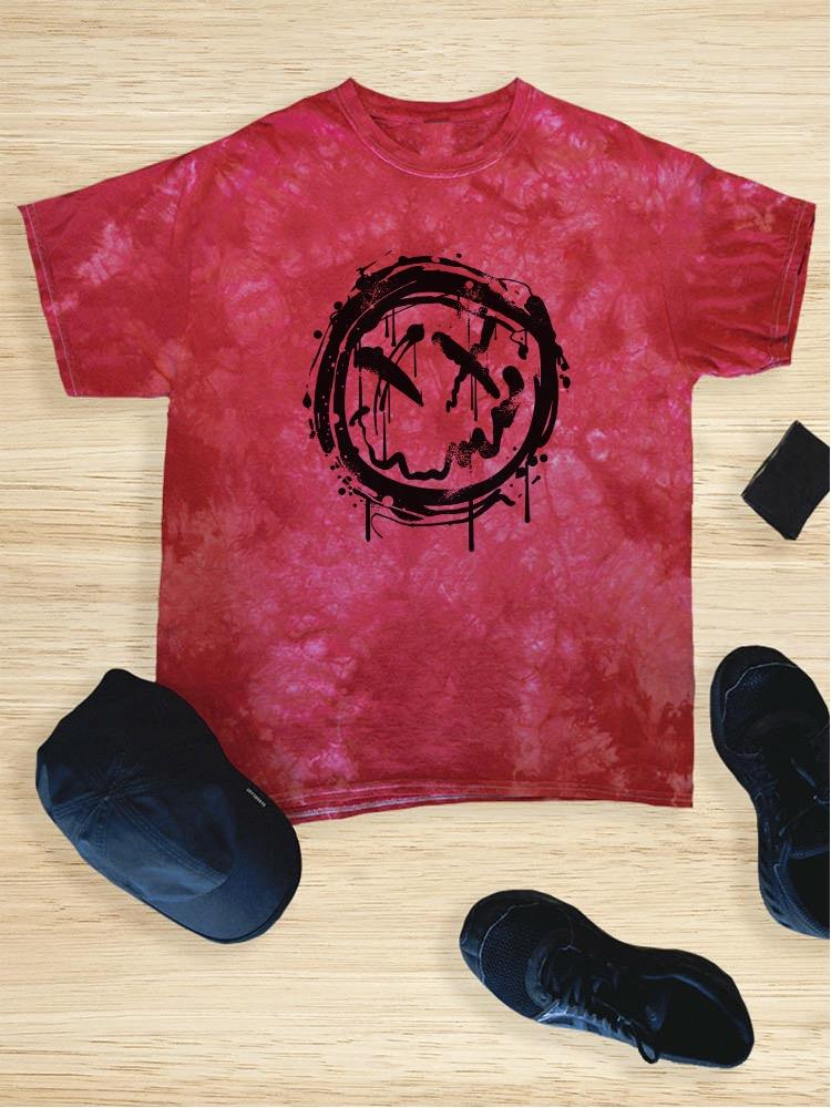 Grunge Hand Drawn Graffiti Tie Dye T-Shirt