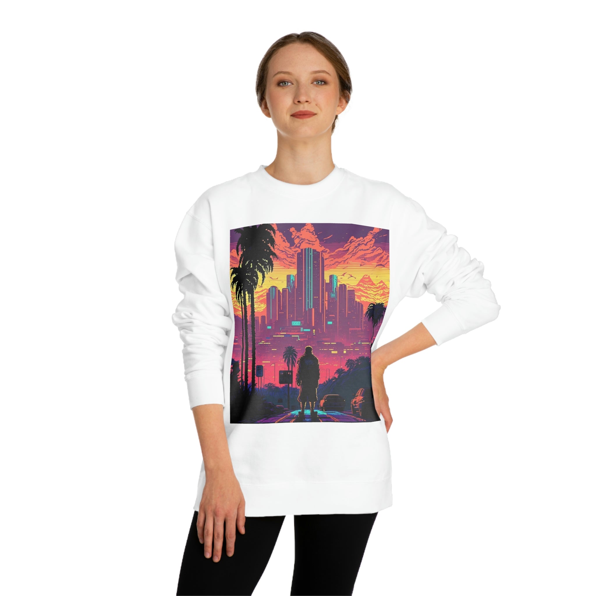 8bit California Dreamin' Unisex Crew Neck Sweatshirt