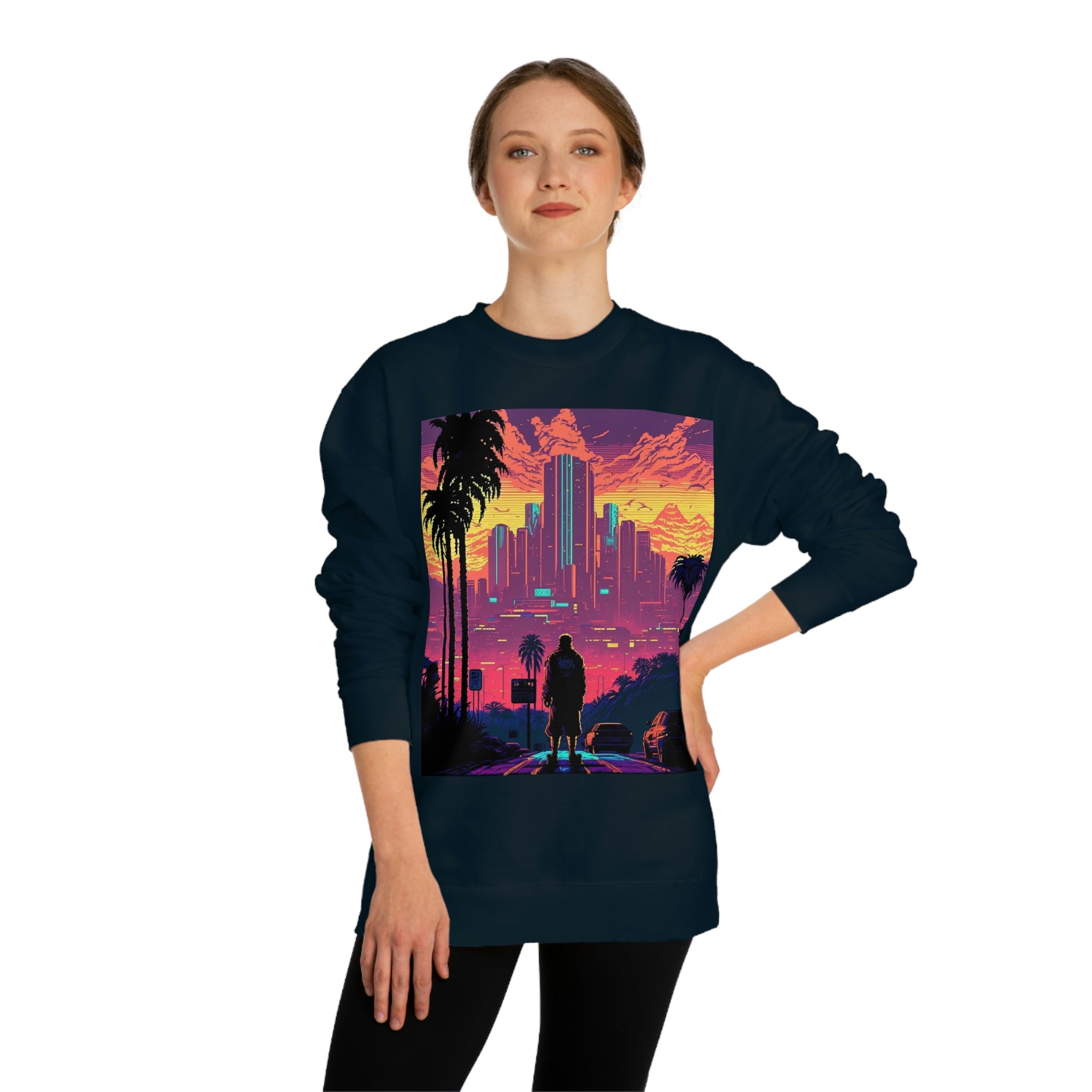 8bit California Dreamin' Unisex Crew Neck Sweatshirt