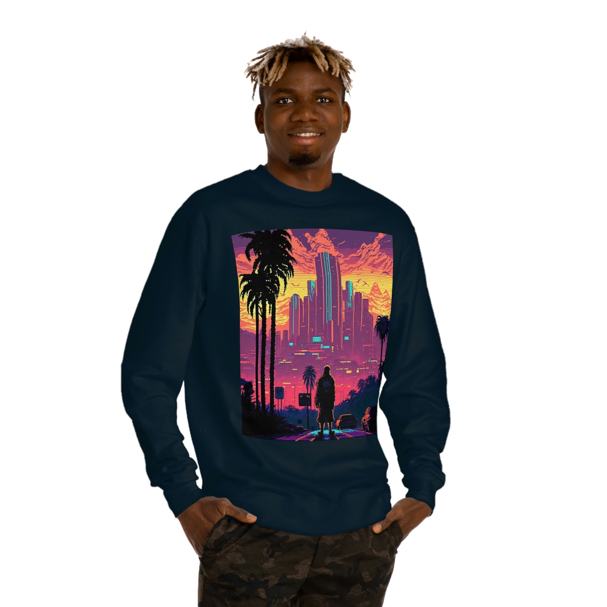 8bit California Dreamin' Unisex Crew Neck Sweatshirt